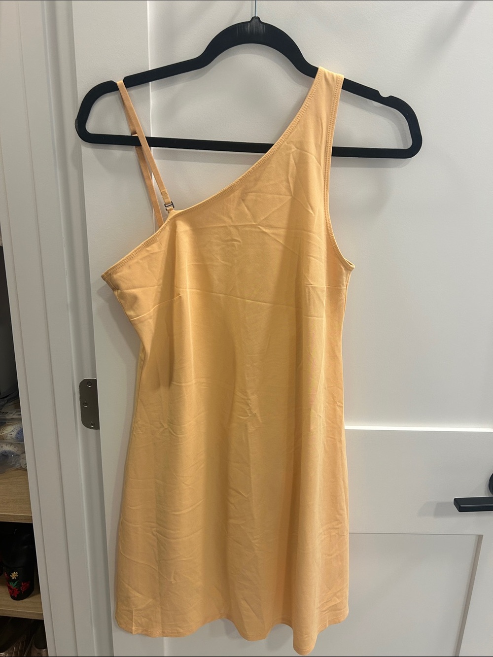 Abercrombie One-Shoulder traveler mini Dress orange
